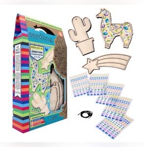 New seedling, gemstone, sticker, painting set of three craft kit